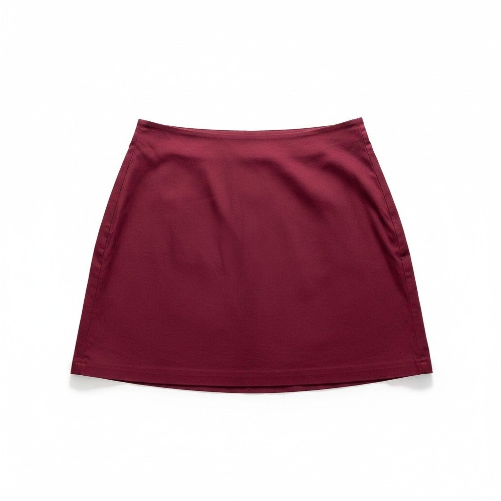 Eddie Bauer 14 Burgundy Red A-Line Mini Skirt Womens Casual Preppy